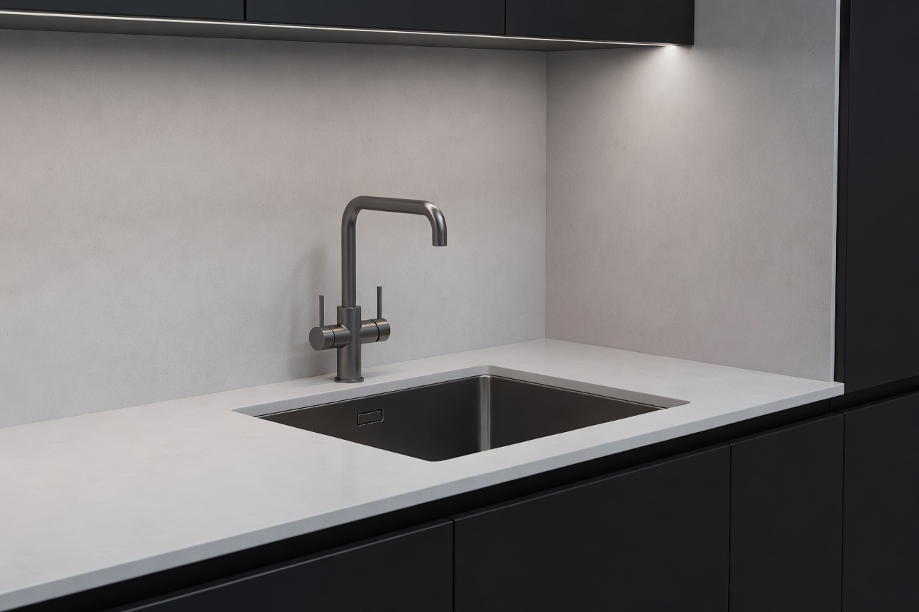A compact, minimal kitchen sink