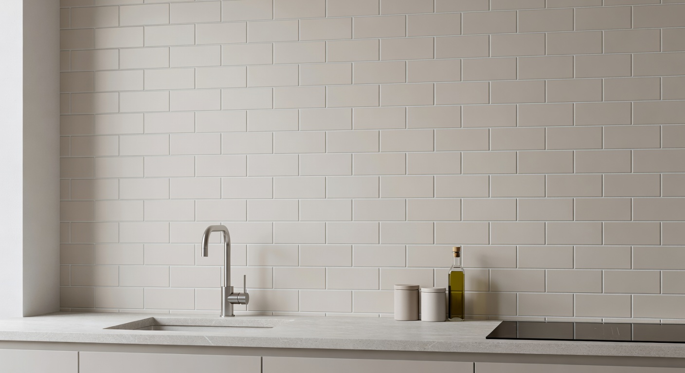 Minimal kitchen with clean backsplash after transformation