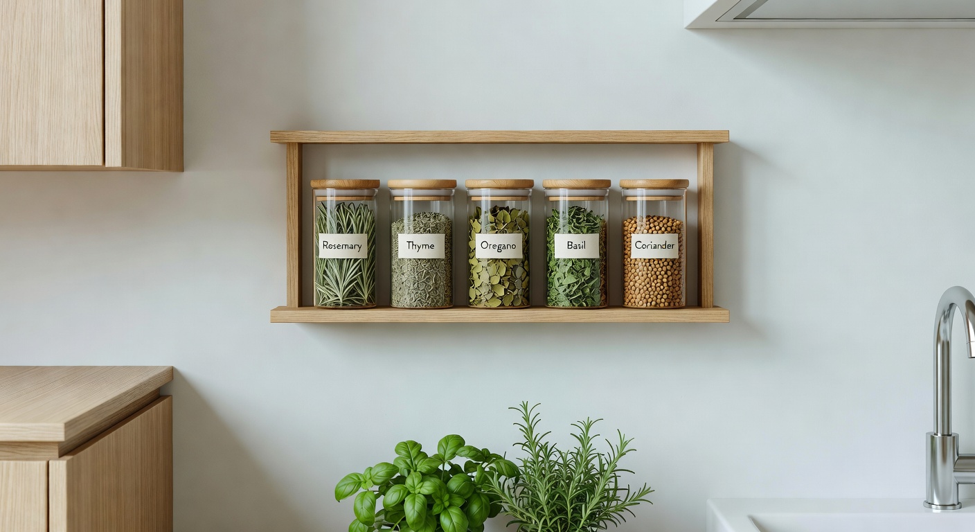 A minimal spice rack
